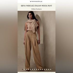 Banana Republic Siena Wide-Leg Wool Pant
